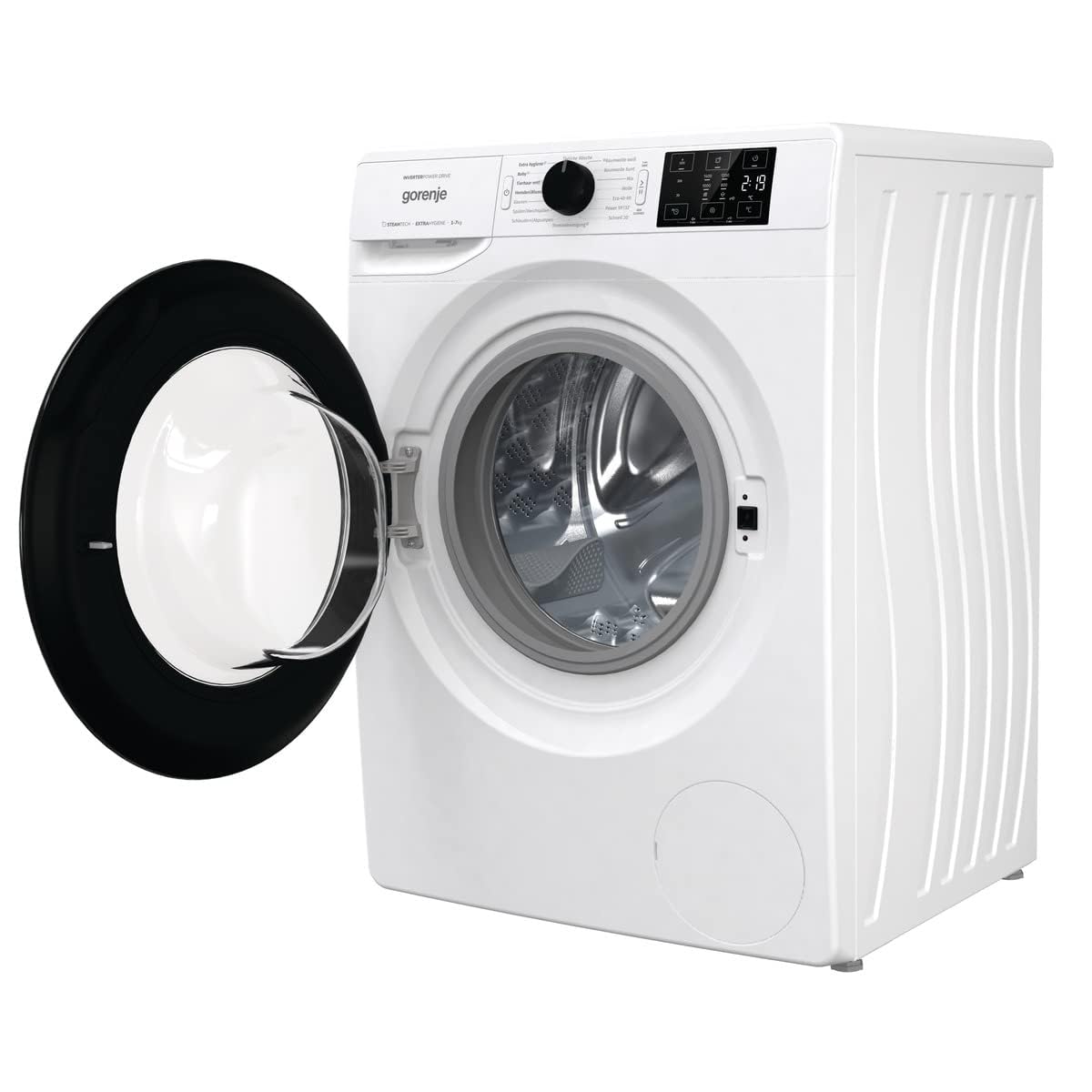 Gorenje WAM 74 SAP Waschmaschine mit Dampffunktion / 7 kg / 1400 U / 16 Programme/AquaStop/Inverter PowerDrive Motor/Edelstahltrommel/Kindersicherung/EEK A/weiß