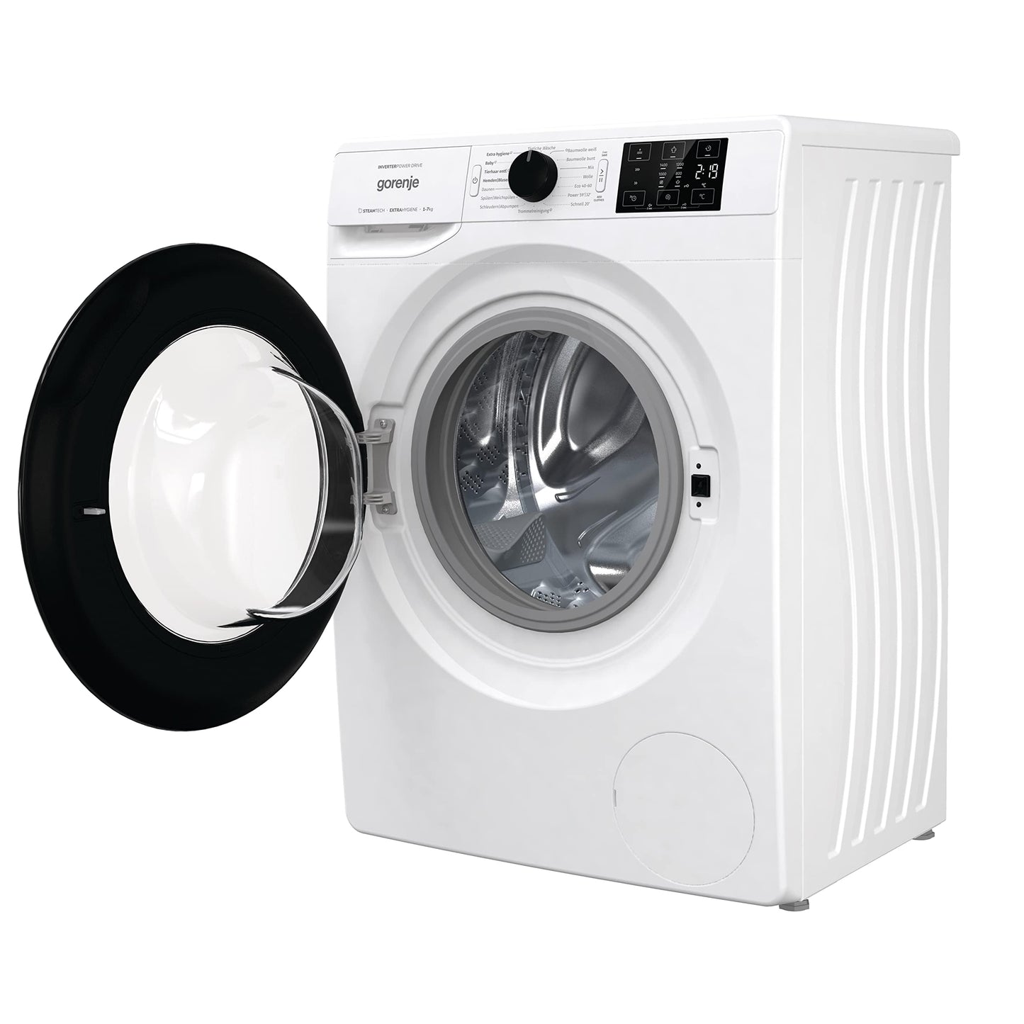 Gorenje WAM 74 SAP Waschmaschine mit Dampffunktion / 7 kg / 1400 U / 16 Programme/AquaStop/Inverter PowerDrive Motor/Edelstahltrommel/Kindersicherung/EEK A/weiß