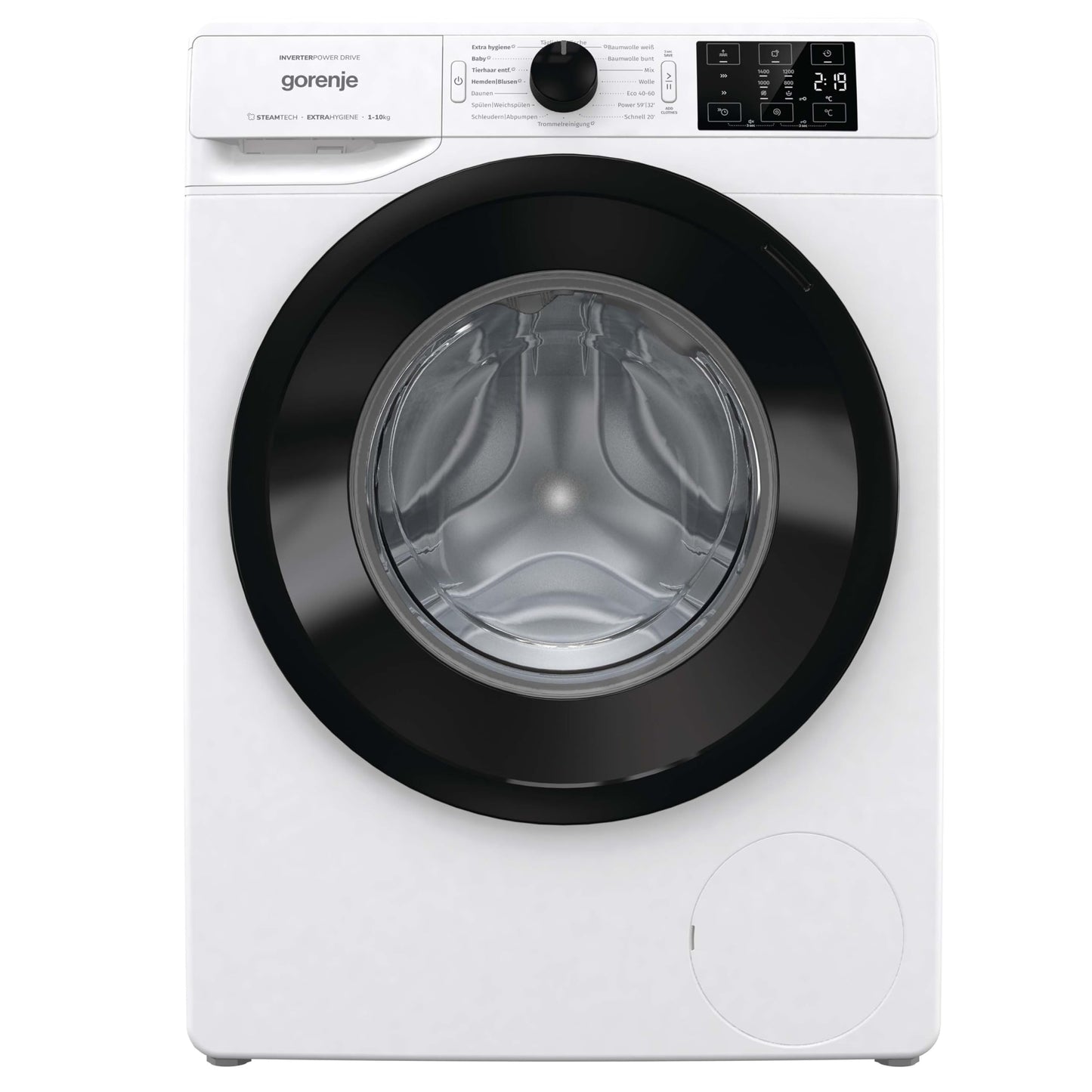 Gorenje WAM 74 SAP Waschmaschine mit Dampffunktion / 7 kg / 1400 U / 16 Programme/AquaStop/Inverter PowerDrive Motor/Edelstahltrommel/Kindersicherung/EEK A/weiß