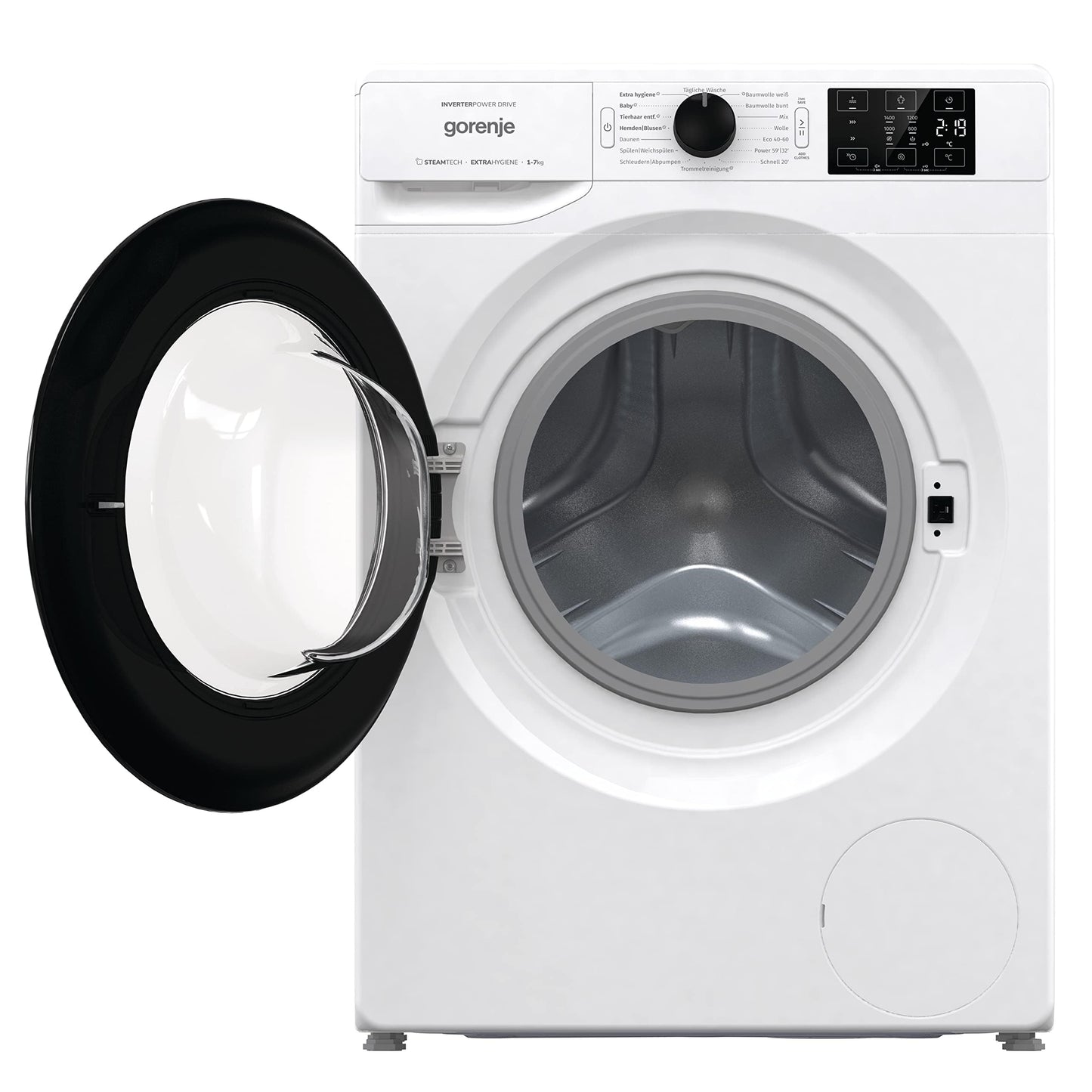 Gorenje WAM 74 SAP Waschmaschine mit Dampffunktion / 7 kg / 1400 U / 16 Programme/AquaStop/Inverter PowerDrive Motor/Edelstahltrommel/Kindersicherung/EEK A/weiß